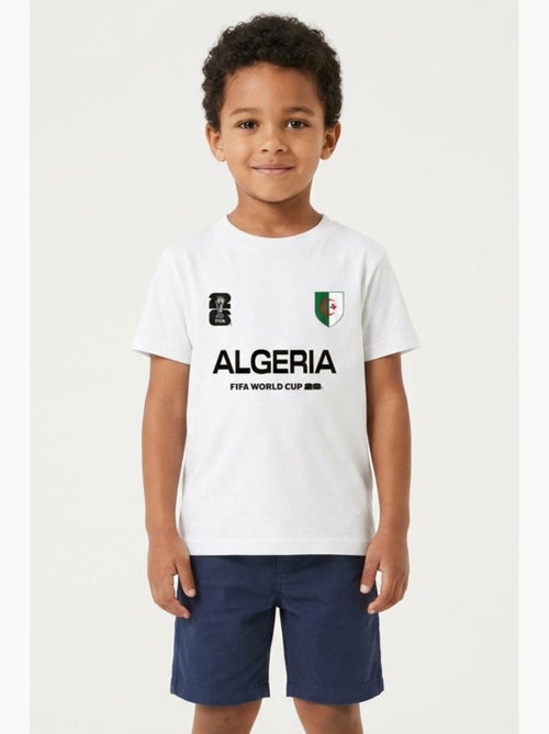 T-shirt algérie criança branco | licença oficial fifa world cup 2026 - Kiabi