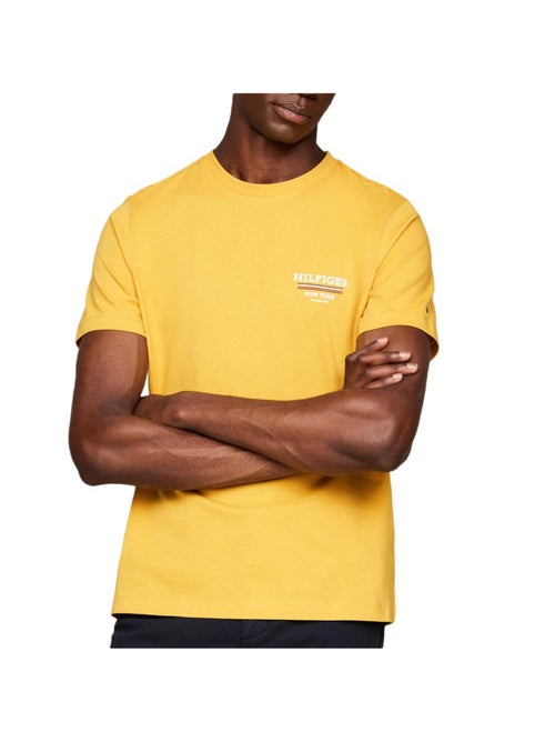 T-shirt Amarela Tommy Hilfiger Global para Homem - Kiabi