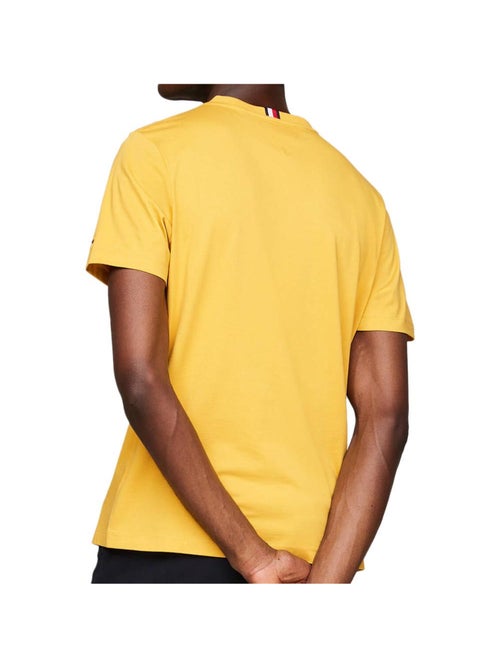 T-shirt Amarela Tommy Hilfiger Global para Homem - Kiabi