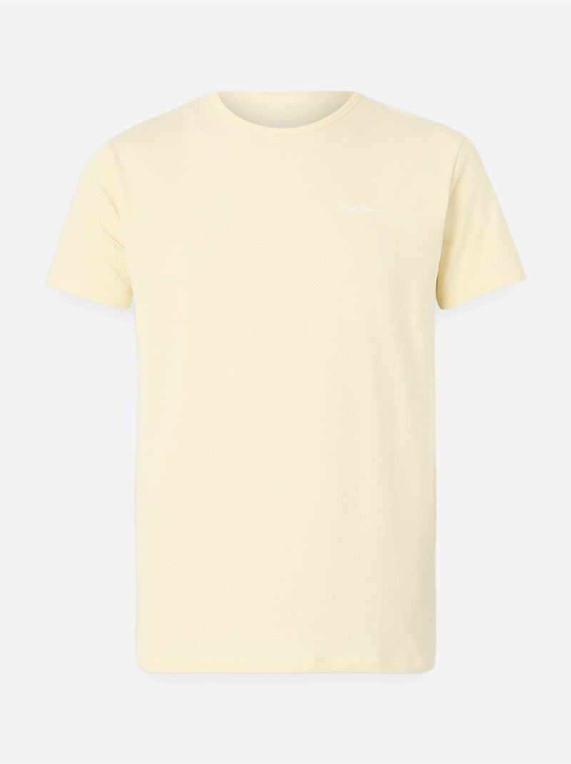 T-shirt amarelo básico original pepe jeans para homem pm508212 Amarelo - Kiabi