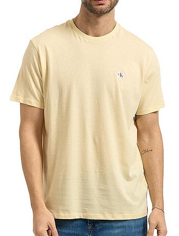 T-Shirt Calvin Klein Jeans Mauve para Homem com Crachá L4G