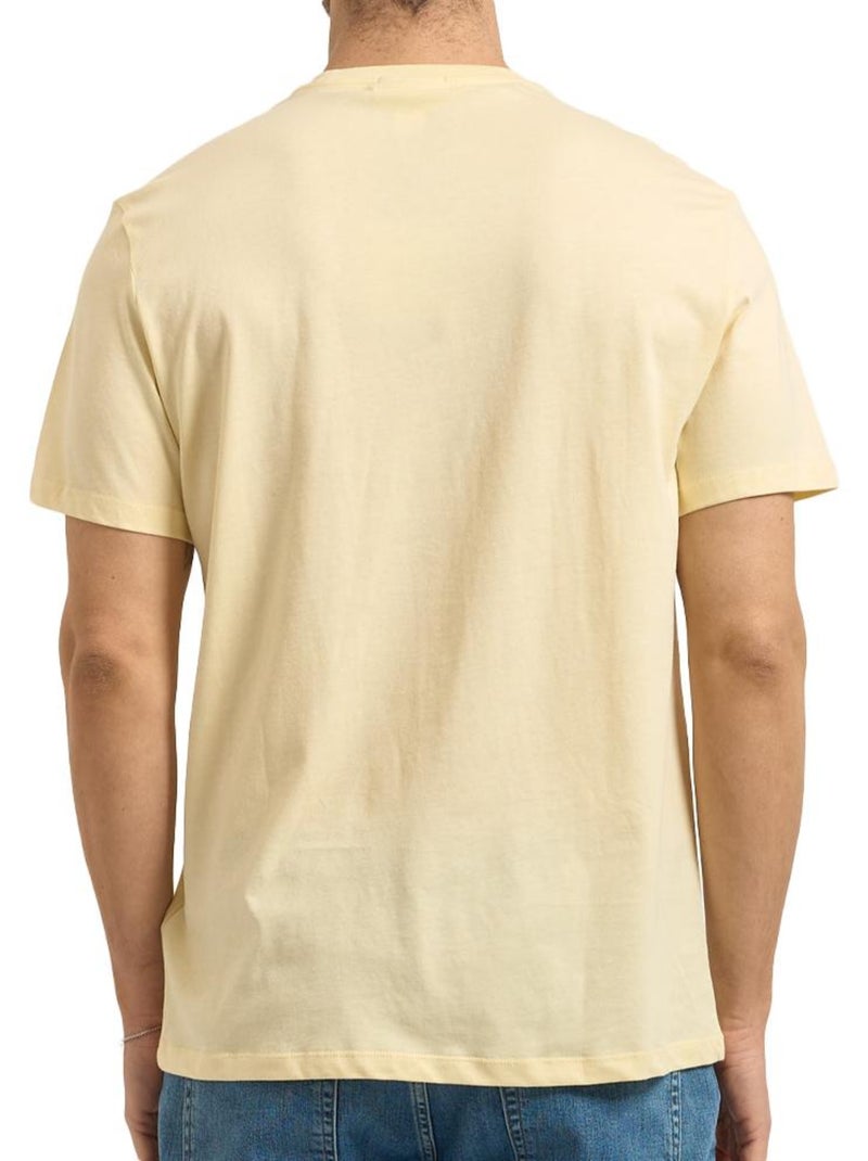 T-Shirt Amarelo Calvin Klein Jeans com Crachá para Homem Amarelo - Kiabi