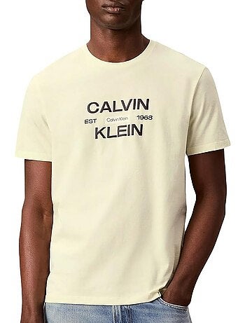T-Shirt Amarelo Calvin Klein Jeans para Homem