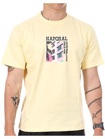 T-shirt amarelo kaporal tysone para homem