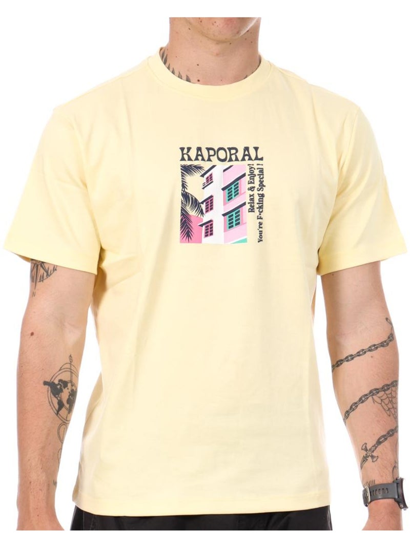 T-shirt amarelo kaporal tysone para homem Amarelo - Kiabi