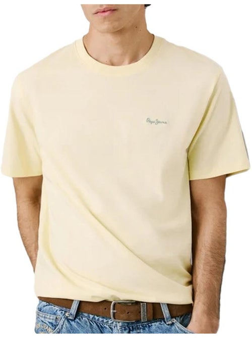 T-shirt Amarelo Masculino Pepe Jeans Connor com Contraste - Kiabi T-shirt Amarelo Masculino Pepe Jeans Connor com Contraste - Kiabi