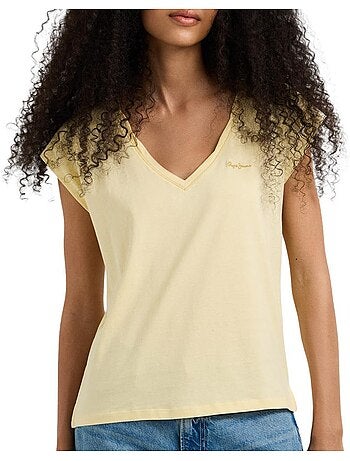 T-shirt rosa pastel pepe jeans cloe para mulher