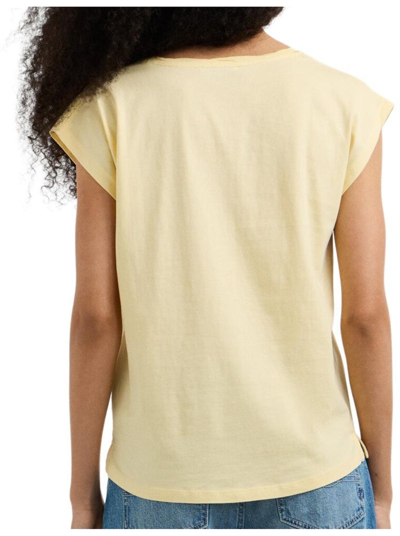 T-shirt amarelo para mulher pepe jeans cloe Amarelo - Kiabi