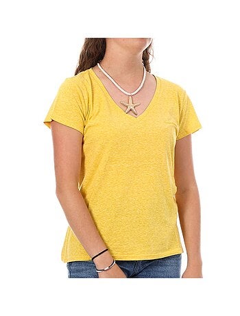 T-shirt Amarelo Teddy Smith Narcy para Mulher