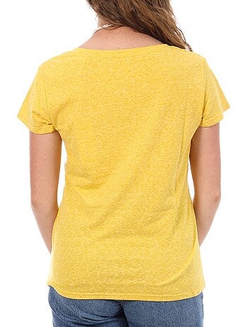 T-shirt amarelo teddy smith narcy para mulher