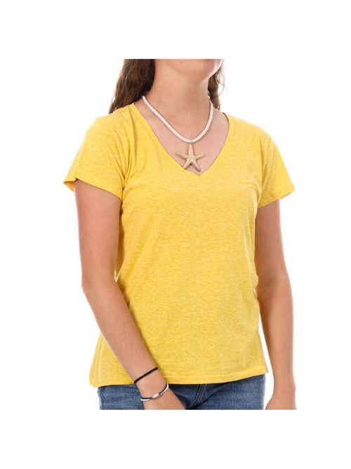 T-shirt Amarelo Teddy Smith Narcy para Mulher - Kiabi T-shirt Amarelo Teddy Smith Narcy para Mulher - Kiabi