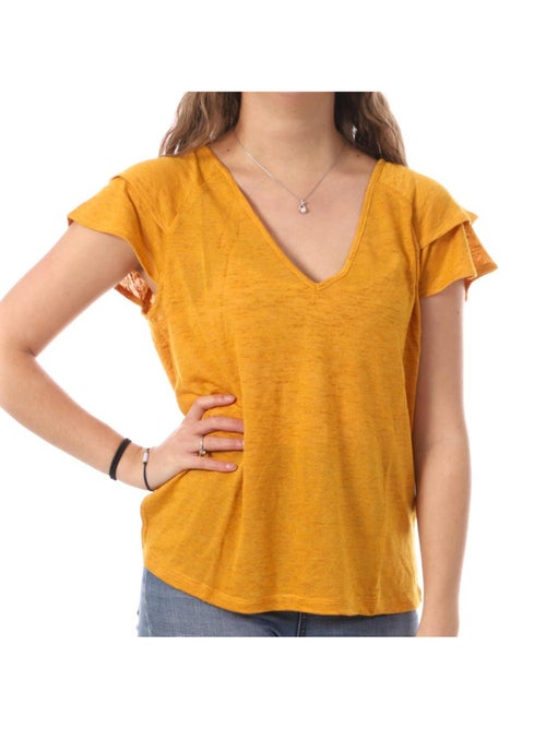 T-shirt Amarelo Vero Moda Lina para Mulher - Kiabi T-shirt Amarelo Vero Moda Lina para Mulher - Kiabi