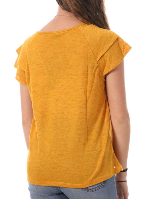 T-shirt amarelo vero moda lina para mulher - Kiabi