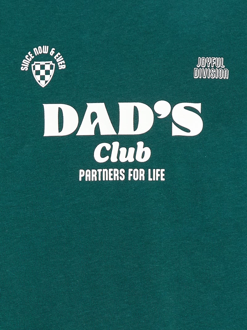 T-shirt animado Dia dos Pais Verde - Kiabi