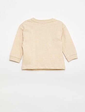 T-shirt animado malha bouclé