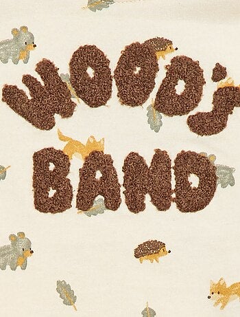 T-shirt animado malha bouclé