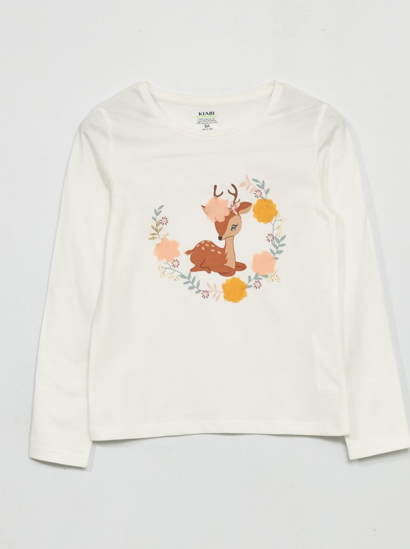 T-shirt  'animais' BEGE - Kiabi