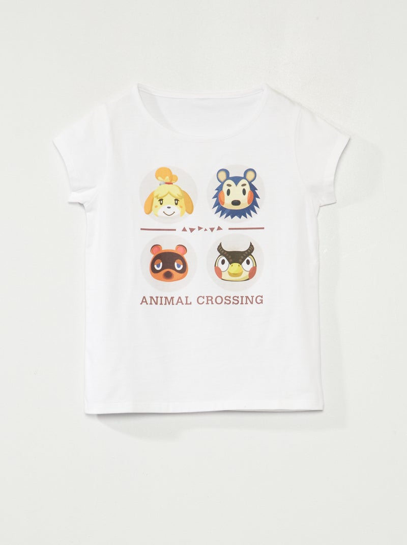 T-shirt 'Animal Crossing' de manga curta Branco - Kiabi