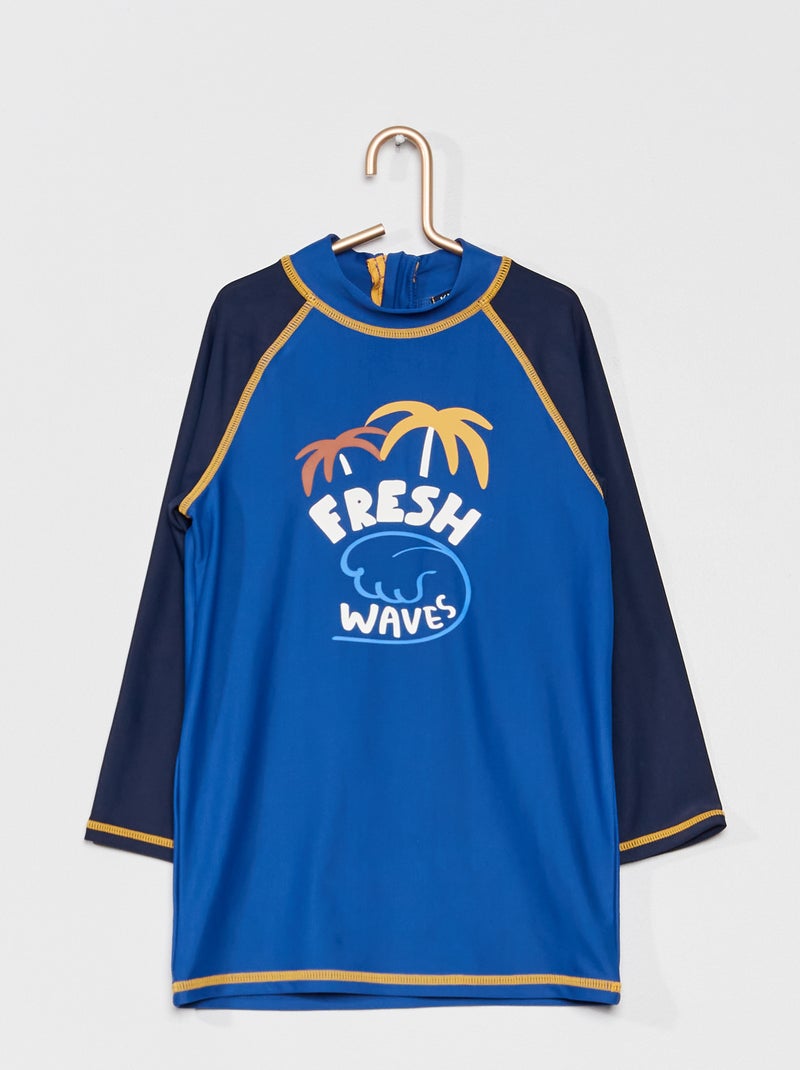 T-shirt anti raios UV 40+ AZUL - Kiabi