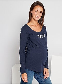 T-shirt 'anúncio' pré-mamã de conceção ecológica - Kiabi