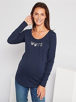 T-shirt 'anúncio' pré-mamã de conceção ecológica - Kiabi