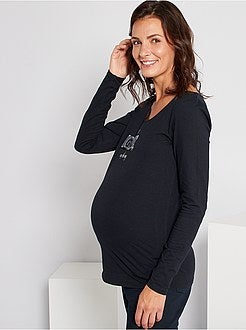 T-shirt 'anúncio' pré-mamã de conceção ecológica - Kiabi