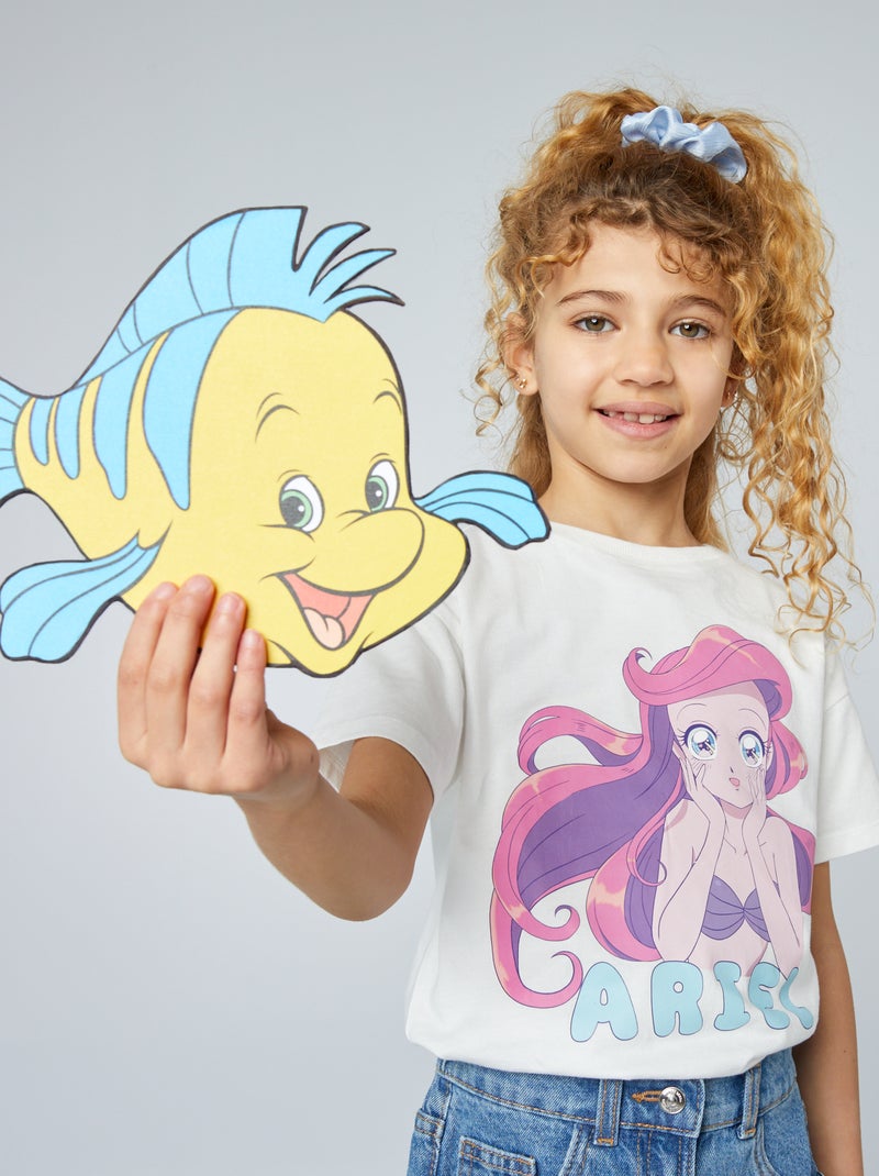 T-shirt 'Ariel' 'Disney' BRANCO - Kiabi