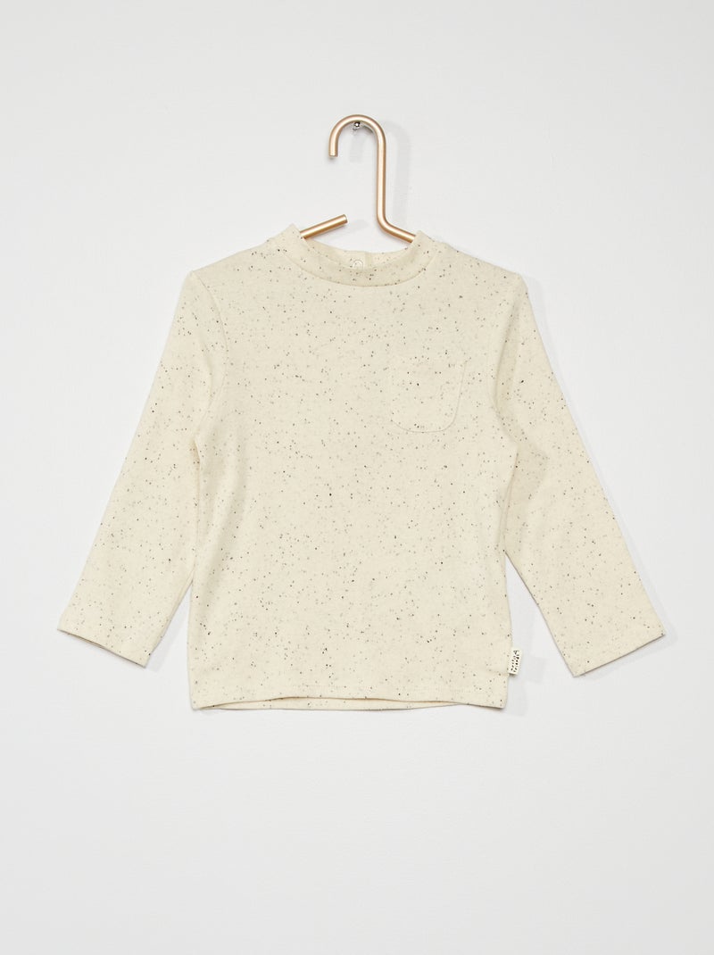 T-shirt às pintas BRANCO - Kiabi