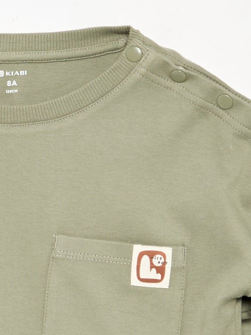 T-shirt às riscas - coleção fácil de vestir - Kiabi