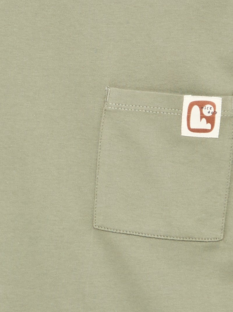 T-shirt às riscas - coleção fácil de vestir Verde - Kiabi