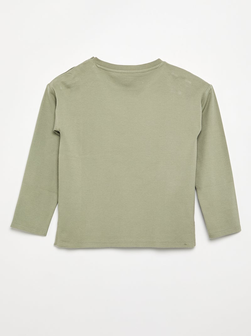 T-shirt às riscas - coleção fácil de vestir Verde - Kiabi