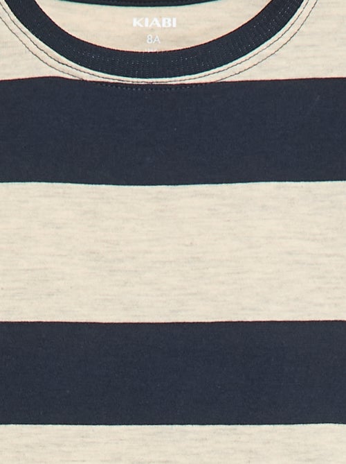 T-shirt às riscas - Kiabi