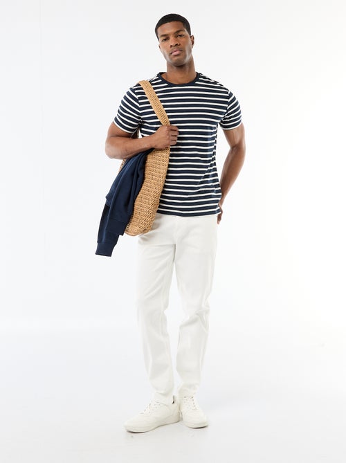 T-shirt às riscas - Kiabi