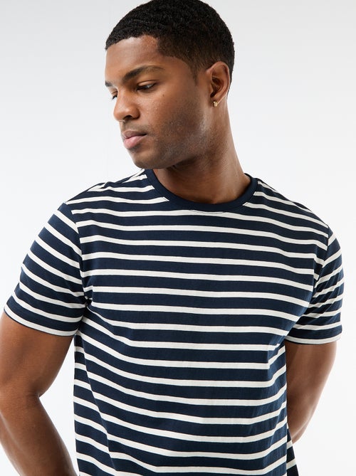 T-shirt às riscas - Kiabi