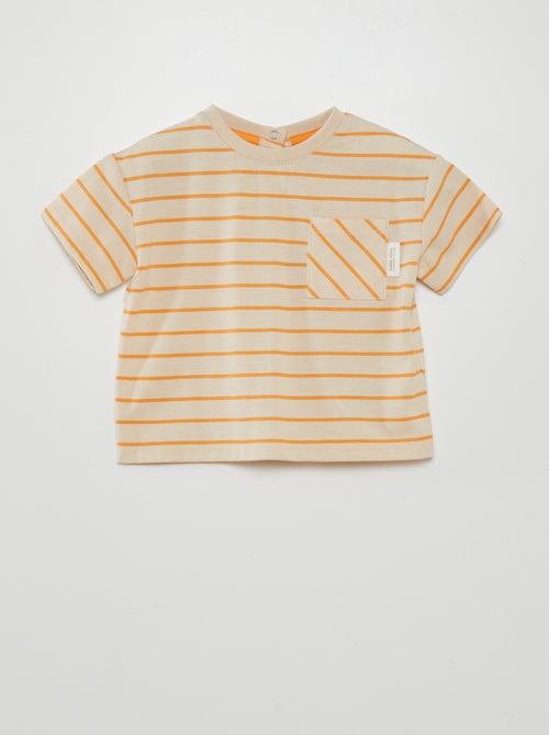 T-shirt às riscas - Kiabi