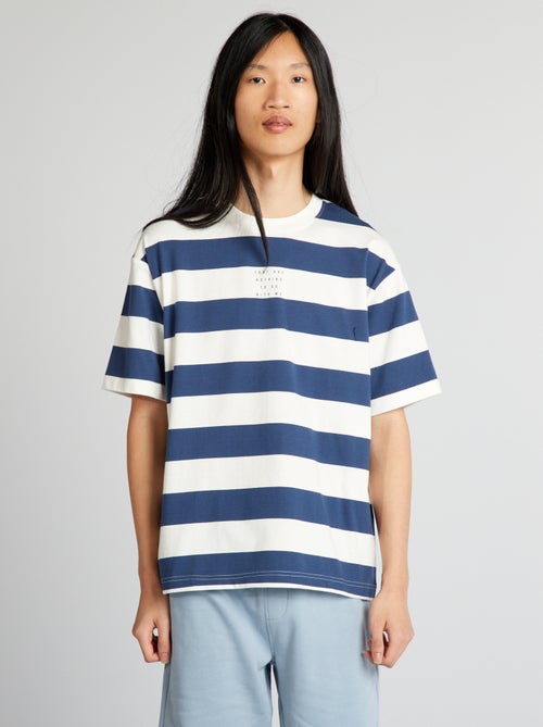 T-shirt às riscas - Kiabi