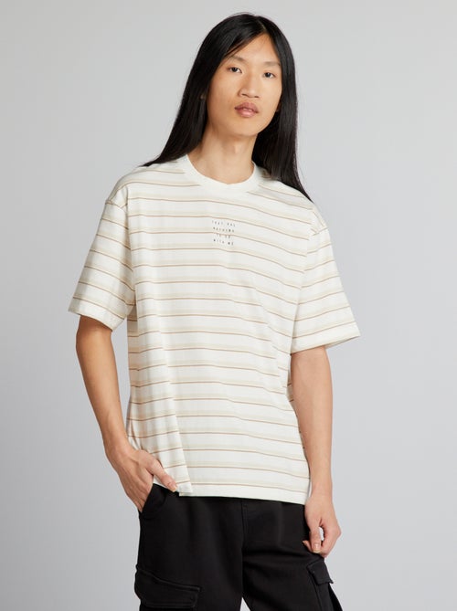 T-shirt às riscas - Kiabi