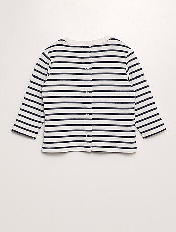 T-shirt às riscas