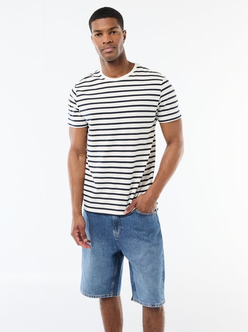 T-shirt às riscas - Kiabi