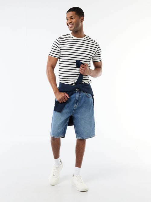 T-shirt às riscas - Kiabi