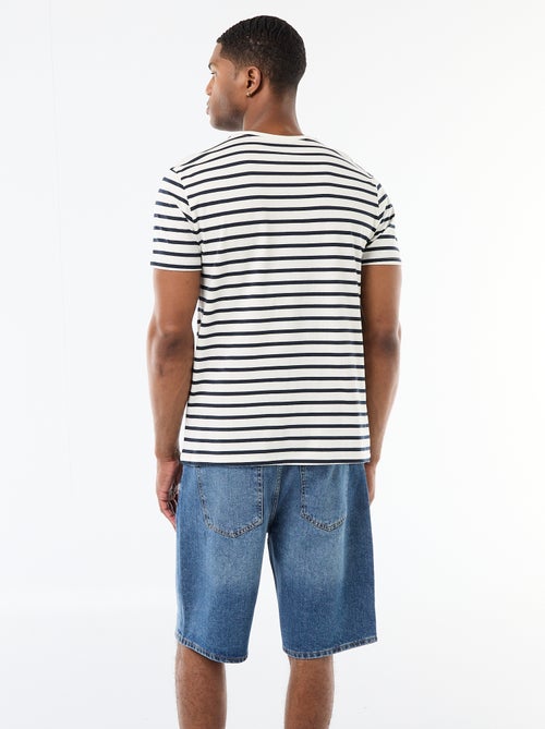 T-shirt às riscas - Kiabi