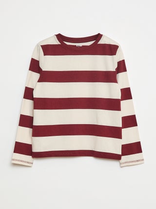 T-shirt às riscas