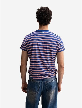 T-shirt às riscas com decote redondo giesto