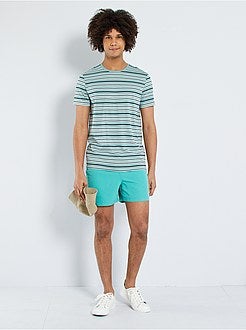 T-shirt às riscas de 'conceção ecológica' - Kiabi