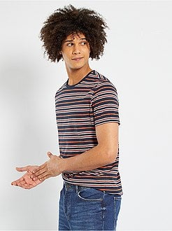 T-shirt às riscas de 'conceção ecológica' - Kiabi