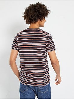 T-shirt às riscas de 'conceção ecológica' - Kiabi