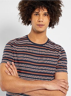 T-shirt às riscas de 'conceção ecológica' - Kiabi