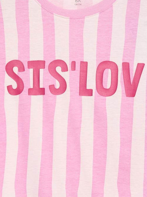 T-shirt às riscas em algodão - Kiabi