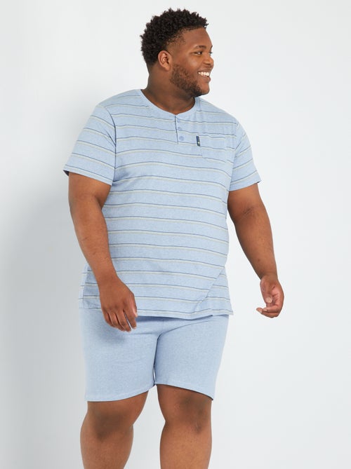 T-shirt às riscas em jersey - 2 peças - Kiabi