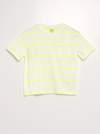 T-shirt às riscas em jersey